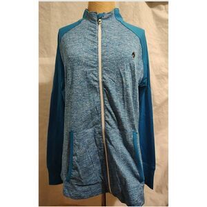 FOOTJOY FJ Women's Brushed Space Dye Mid Layer ELECTRIC BLUE Size Large NWT